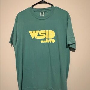 Comfort Colors Teal T-Shirt with Yellow Graphic